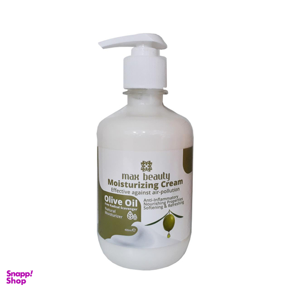 کرم مرطوب کننده مکس بیوتی (Max Beauty) مدل Olive حجم 400 میلی‌لیتر