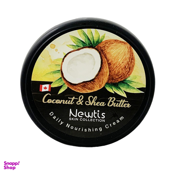 کرم مرطوب کننده نیوتیس (Newtis) مدل نارگیل و شی باتر حجم 200 میلی‌لیتر