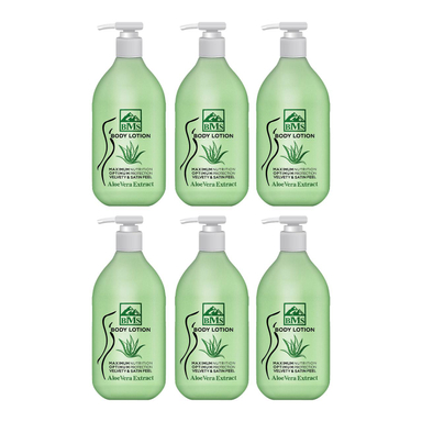 لوسیون بدن بی ام اس (Bms) مدل Aloe vera حجم 300 میلی‌لیتر بسته 6 عددی