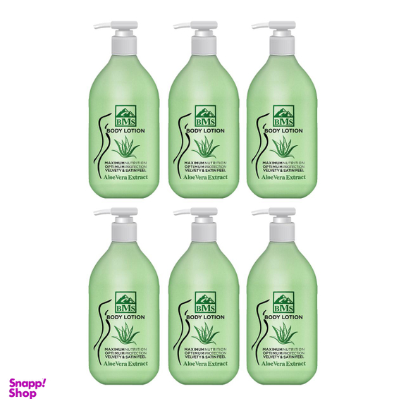 لوسیون بدن بی ام اس (Bms) مدل Aloe vera حجم 300 میلی‌لیتر بسته 6 عددی