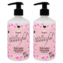 لوسیون بدن سوپکس (Soapex) مدل Shea butter و Aloe vera حجم 350 میلی‌لیتر بسته 2 عددی