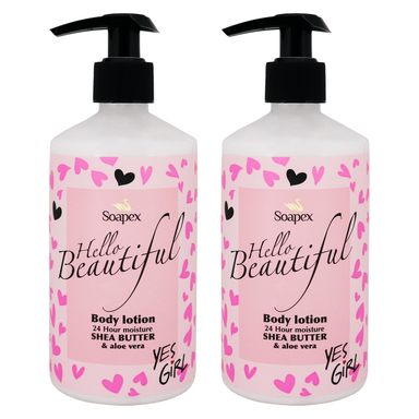 لوسیون بدن سوپکس (Soapex) مدل Shea butter و Aloe vera حجم 350 میلیلیتر بسته 2 عددی