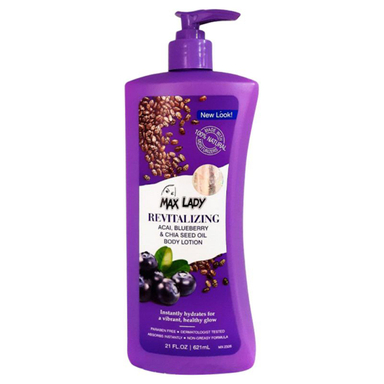 لوسیون بدن مکس لیدی (Max lady) مدل بلوبری حجم 621 میلی‌لیتر