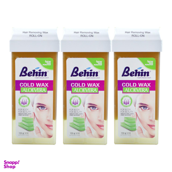 موم موبر بهین (Behin) مدل Aloe Vera وزن 150 گرم بسته 3 عددی