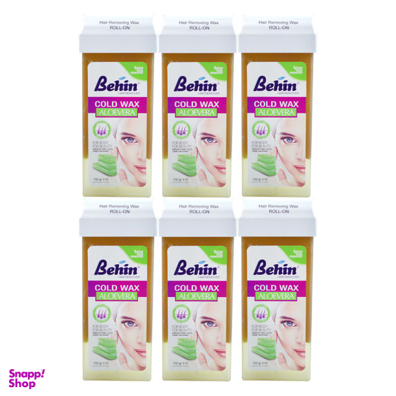 موم موبر بهین (Behin) مدل Aloe Vera وزن 150 گرم بسته 6 عددی