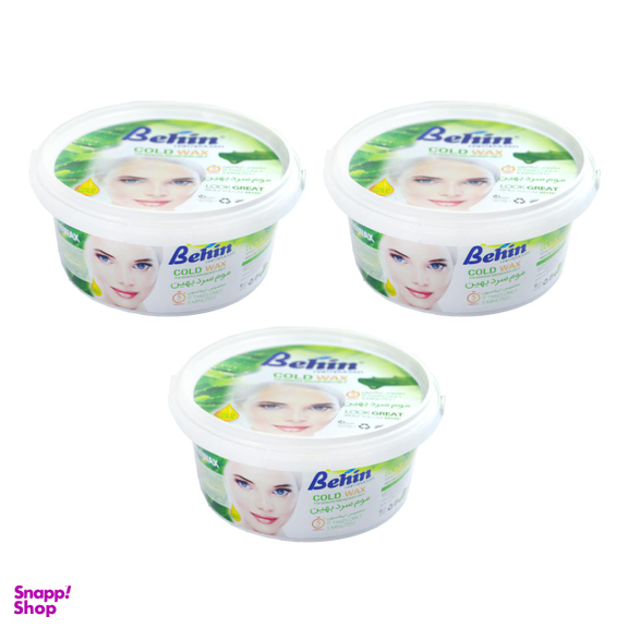 موم موبر بهین (Behin) مدل Aloe Vera وزن 750 گرم بسته 3 عددی