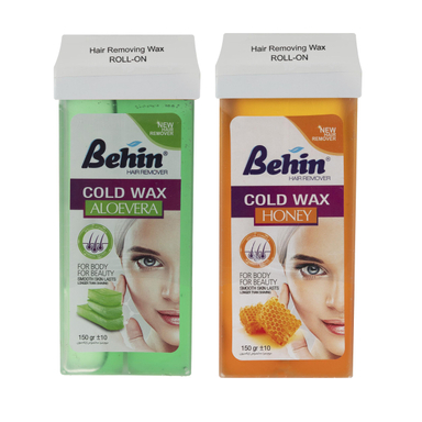 وکس موبر بهین (Behin) مدل Honey و Aloe وزن 150 گرم بسته 2 عددی