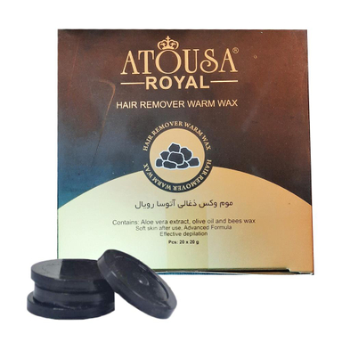 وکس موبر آتوسا رویال (Atousa Royal) مدل ذغالی وزن 20 گرم بسته 20 عددی