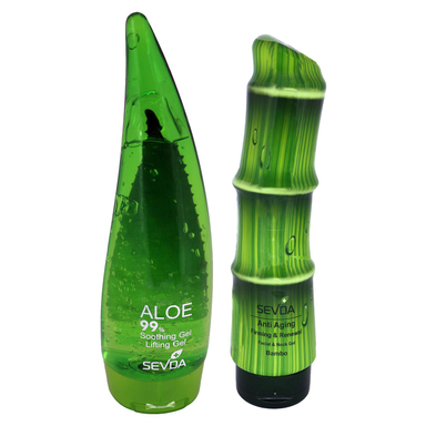 ژل ضد چروک سودا (Sevda) مدل Aloevera و Bambo حجم 250 میلی‌‌لیتر