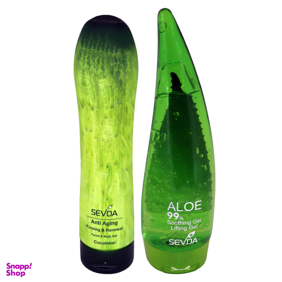 ژل ضد چروک سودا (Sevda) مدل Aloevera و Cucumber حجم 250 میلیلیتر
