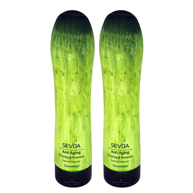 ژل ضد چروک سودا (Sevda) مدل Cucumber حجم 250 میلی‌‌لیتر مجموعه 2 عددی
