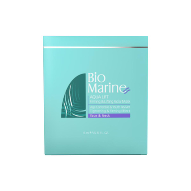 ماسک صورت و گردن بایومارین (Biomarine) مدل AQUA LIFT حجم 15 میلی‌لیتر بسته 3 عددی