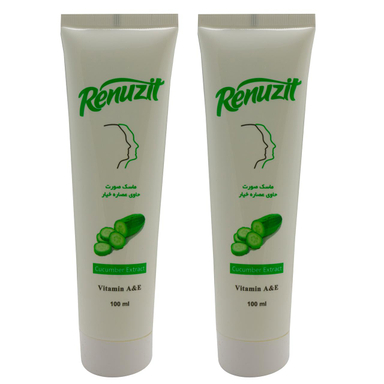 ماسک صورت رینوزیت (Renuzit) مدل خیار حجم 100 میلی‌لیتر بسته 2 عددی