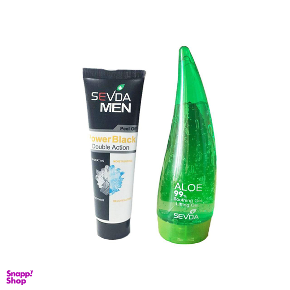 پک ماسک صورت سودا (Sevda) مدل power و ژل آلوورا حجم 300 میلیلیتر