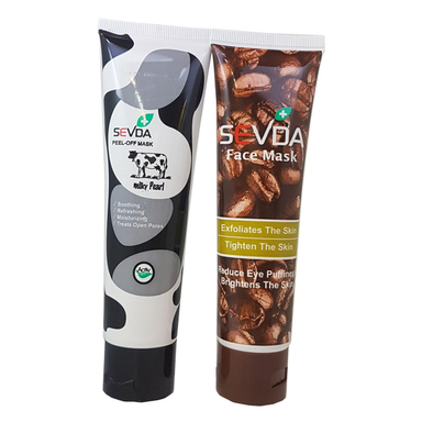 ماسک صورت سودا (Sevda) مدل MILK and COFFEE حجم 200 میلیلیتر بسته دو عددی