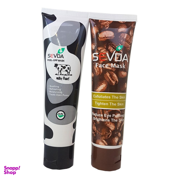 ماسک صورت سودا (Sevda) مدل MILK and COFFEE حجم 200 میلیلیتر بسته دو عددی