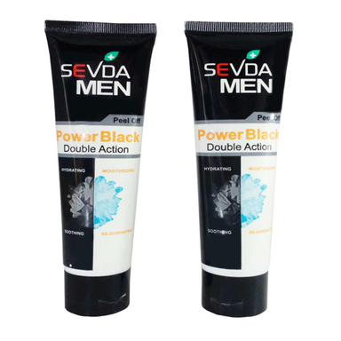 ماسک صورت سودا (Sevda) مدل power black حجم 100 میلی‌لیتر بسته 2 عددی