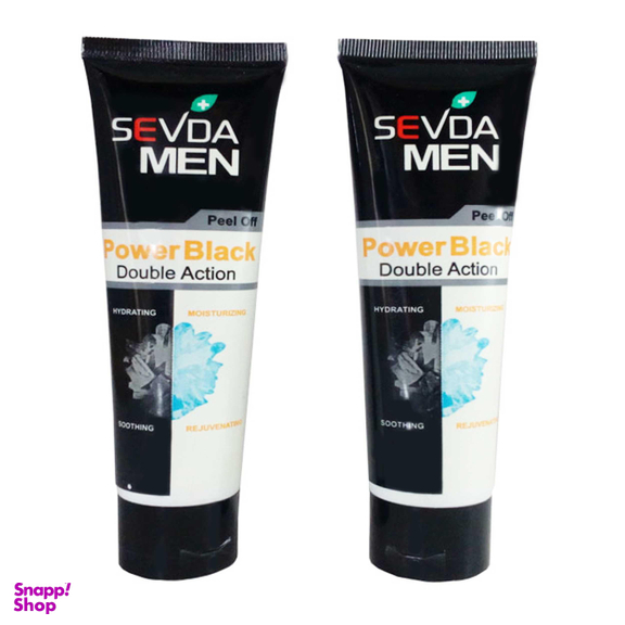 ماسک صورت سودا (Sevda) مدل power black حجم 100 میلی‌لیتر بسته 2 عددی