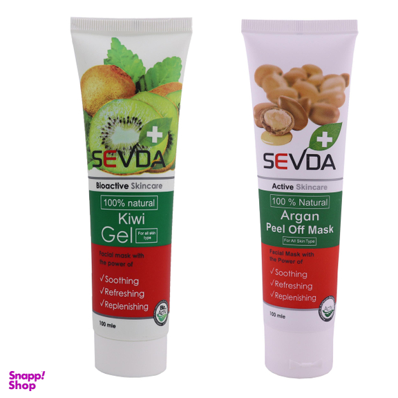ماسک صورت سودا (Sevda) حاوی عصاره آرگان و کیوی حجم 100 میلی‌لیتر
