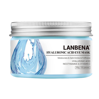 ماسک دور چشم لنبنا (Lanbena) مدل Hyaluronic Acid وزن 90 گرم بسته 50 عددی