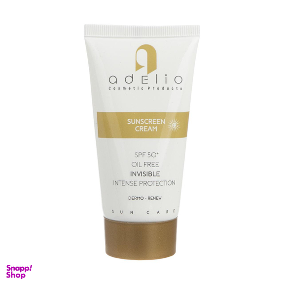 کرم ضد آفتاب فاقد چربی ادلیو (Adelio) مدل Invisible با SPF 50 حجم 50 میلی‌‌لیتر