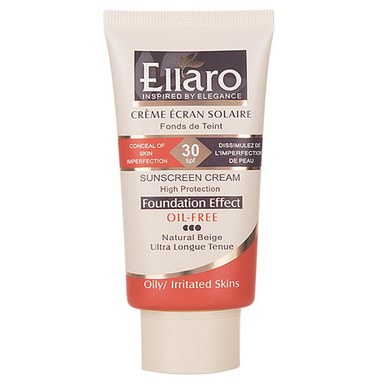 کرم ضد آفتاب فاقد چربی الارو (Ellaro) با SPF30 مدل High Protection رنگ بژ طبیعی حجم 40 میلی‌‌لیتر