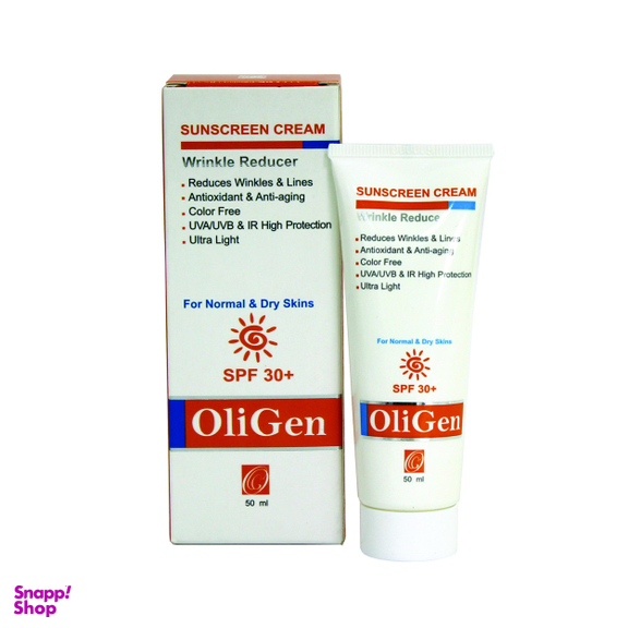 کرم ضد آفتاب اُلی ژن (Oligen) مدل DrySun30 حجم 50 میلی‌‌لیتر