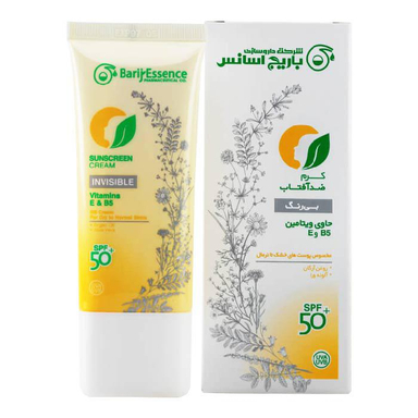 کرم ضد آفتاب باریج اسانس (Barij Essence) با SPF50 مناسب پوست خشک تا نرمال بی رنگ حجم 60 میلی‌‌ لیتر