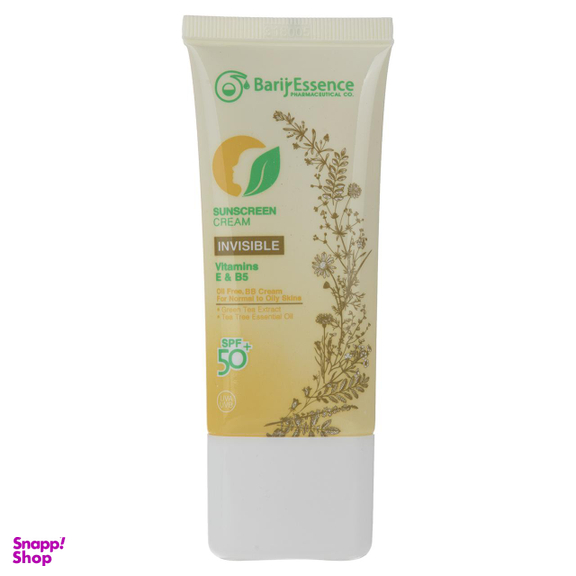 کرم ضد آفتاب باریج اسانس (Barij Essence) با SPF50 مناسب پوست نرمال تا چرب بی رنگ حجم 60 میلی‌‌ لیتر