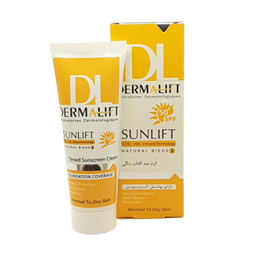 کرم ضد آفتاب رنگی درمالیفت (Dermalift) مدل SPF50 پوست خشک 2 حجم 40 میلی‌‌لیتر