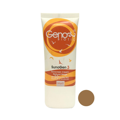 کرم ضد آفتاب رنگی ژنوبایوتیک (Geno Biotic) مدل Sunogen3 حجم 50 میلی‌‌لیتر