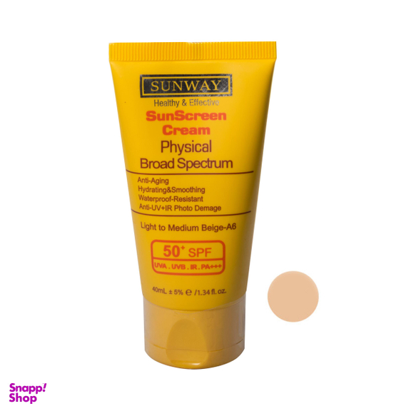 کرم ضد آفتاب سان وی (Sunway) مدل A6 حجم 40 میلی‌‌لیتر