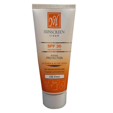 کرم ضد آفتاب فاقد چربی مای (My) با SPF30 حاوی Jojoba & Aloe vera مناسب پوست نرمال و خشک بی رنگ حجم 50 میلی‌لیتر