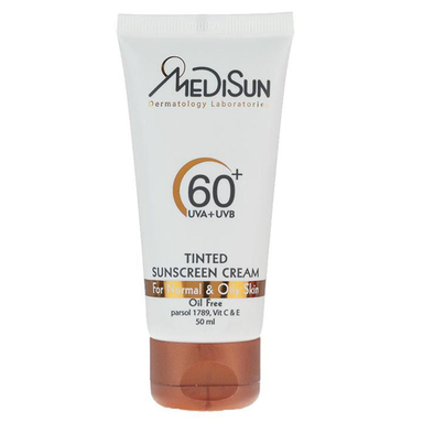 کرم ضد آفتاب مدیسان (Medisun) سری Normal And Oily Skin مدل Tinted حجم 50 میلی‌‌لیتر