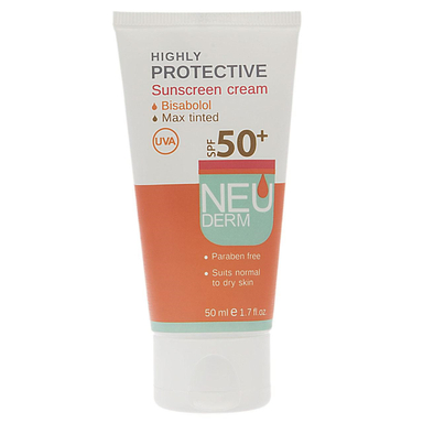 کرم ضد آفتاب نیودرم (Neuderm) مدل Highly Protective Max Tinted SPF50 حجم 50 میلی‌‌لیتر