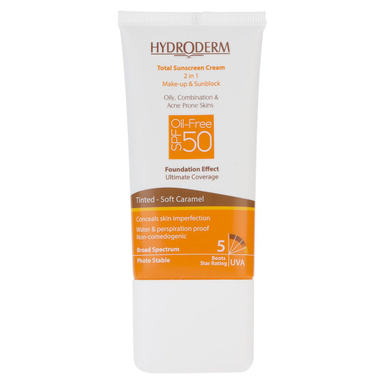 کرم ضد آفتاب هیدرودرم (Hydroderm) مدل Soft Caramel حجم 40 میلی‌‌لیتر