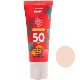 کرم ضد آفتاب ببک (B.B.K) با SPF50 رنگ بژ طبیعی حجم 50 میلی‌‌ لیتر