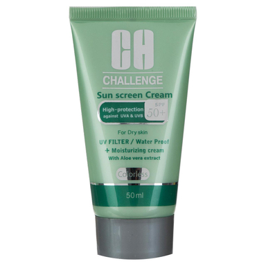 کرم ضد آفتاب چلنج (Challenge) مدل Colorless For Dry Skin حجم 50 میلی‌‌لیتر