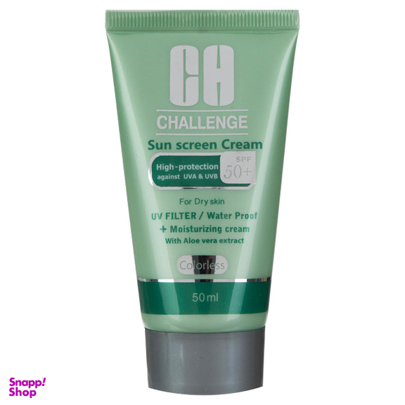 کرم ضد آفتاب چلنج (Challenge) مدل Colorless For Dry Skin حجم 50 میلی‌‌لیتر