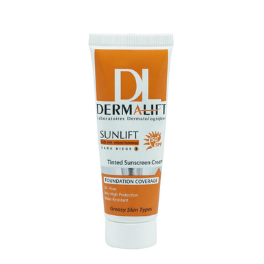 کرم ضدآفتاب درمالیفت (Dermalift) مدل رنگی با spf50 حجم40 میلی‌‌لیتر