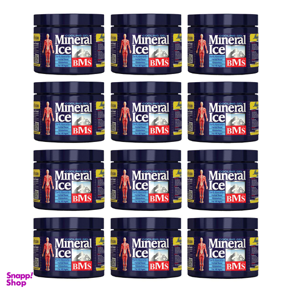 ژل خنک کننده ضد درد بی ام اس (BMS) سری Mineral Ice مدل I2 حجم 238 میلی‌لیتر بسته 12 عددی