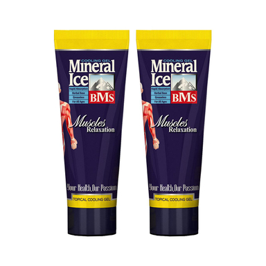 ژل خنک کننده ضد درد بی ام اس (BMS) سری Mineral Ice مدل M2 حجم 80 میلی‌لیتر بسته 2 عددی