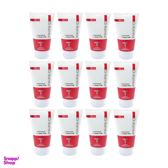 کرم زخم بستر دکتر کامکار (Dr.kamkar) مدل Herbal Cream حجم 50 میلی‌لیتر بسته 12 عددی