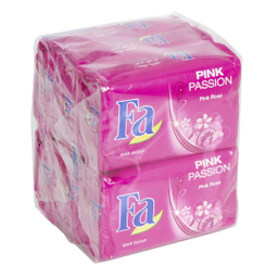 صابون شستشو فا (Fa) مدل pink Rose وزن 175 گرم بسته 6 عددی