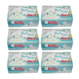 صابون شستشو یکتا (Yekta) مدل بلانکو وزن 100 گرم مجموعه 6 عددی