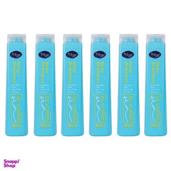 شامپو بدن انجل کرفت (Angel craft) مدل GLYCERIN حجم 400 میلی‌لیتر مجموعه 6 عددی