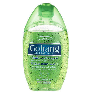 شامپو بدن گلرنگ (Golrang) مدل Scrub Green حجم 280 میلی‌لیتر