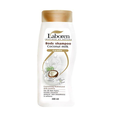 شامپو بدن لابورن (Laboren) مدل Coconut milk حجم 300 میلی‌لیتر