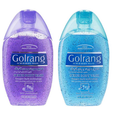 مجموعه 2 عددی شامپو صورت و بدن گلرنگ (Golrang) مدل Scrub کد BP حجم 280 میلی‌لیتر