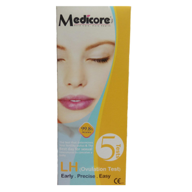 تست تخمک گذاری مدیکور (Medicore) مدل LH بسته 5 عددی